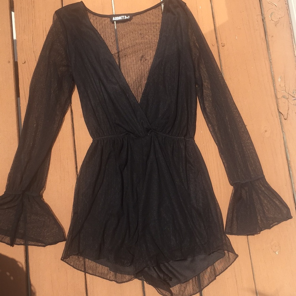 Sheer black romper